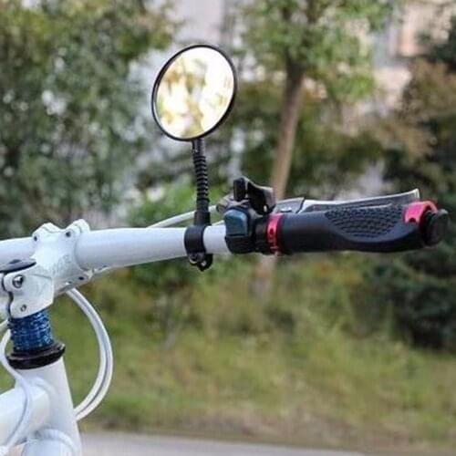 Sales Promotion 1pc Bike Mirrors Bicycle Handlebar Flexible Rear Back View Rearview Mirror Black Drop Shipping