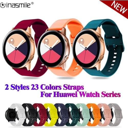 20mm 22mm Wrist Band For Huawei watch 2 Pro GT 2e GT2 42mm 46mm Sport Silicone Strap Bracelet For Huawei honor watch Magic 2