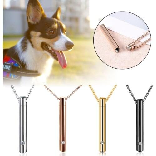 Cylinder Pet Cremation Urns Necklace Stainless Steel Cat Dog Ash Memorial Container Holder Jewelry Memorial Keepsake Pendantat