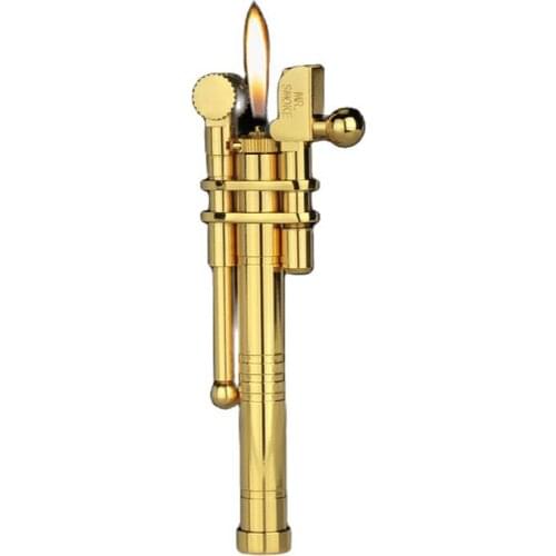 Japan MR.SMOKE slim retro metal wheel flint butane gas lighter,mens cigarette lighter,gift