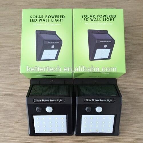 Waterproof 20LED Solar Power PIR Motion Sensor Wall Light Outdoor Garden Lamp