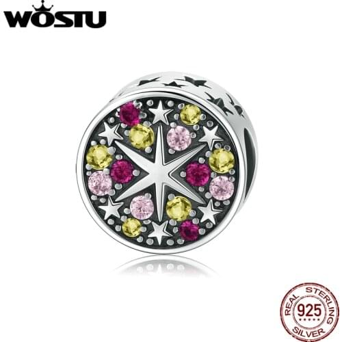 WOSTU Fits Original Charms Bracelet DIY Jewelry 2020 Openwork Charm 925 Sterling Silver for women diy Jewelry Making Beads