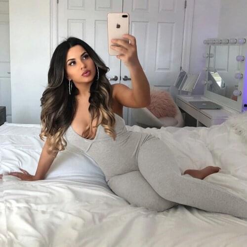 Women Turtleneck Playsuit Bodycon Jumpsuit Romper Trousers Tracksuit One-pieces Yoga Sport Slim Black White Jumpsuit