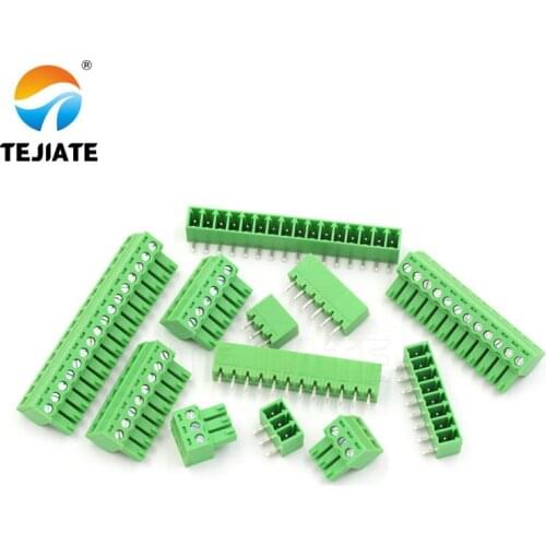 10Pairs KF2EDG 3.81MM Plug-In PCB Terminal Straight Pin Socket 2/3/4/5/6/7/8/9P