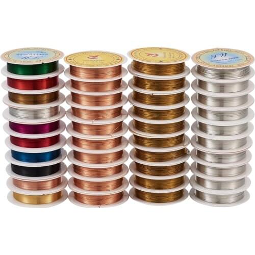 10rolls/group Mix Color Copper Jewelry Wire 0.2mm 0.3mm 0.4mm 0.5mm 0.6mm 0.8mm 1.0mm for jewelry making DIY Accessories