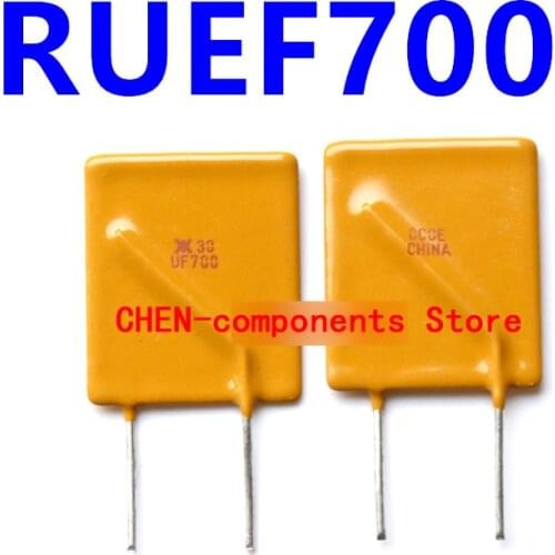 10PCS RUEF700 PPTC Self-recovery fuse 7A 30V straight Insert
