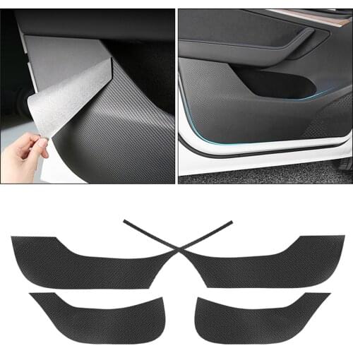 4x Car Stickers Door Anti Kick Protector Film For Tesla Model 3 Protection Pad Anti Dirty Car Sticker Front Door Protector Film