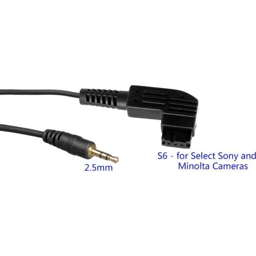 AODELAN 2.5mm SRC-S6 Remote Shutter Release Cable for Sony a100, a200, a300, a350, a500, a550, a560, a580, a700, a850, a900, a33