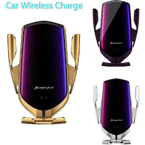 Wireless Car Charger Holder QI Mount Infrared Sensor Fast Charging for Samsung S10 S9 S8 iPhone X XR XS11 8 Automatic Clamping