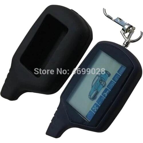 Cheap A91 keychain Fob 2-way LCD Remote Control Key + Silicone Case For Russian Two Way Car Alarm StarLine A91