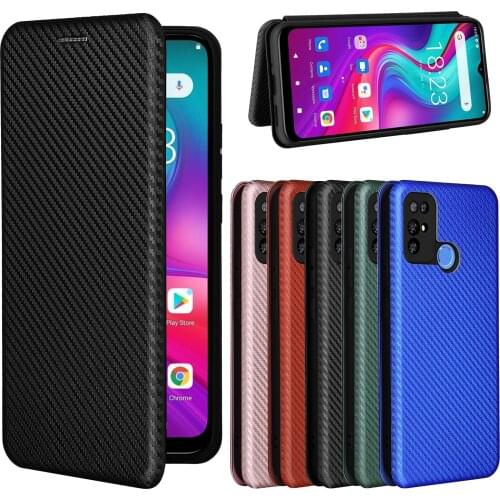 For Doogee X96 Pro Case Carbon Fiber Flip Leather Case For Doogee X96 Pro Business Magnetic Wallet Card Slot Slim Cover