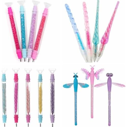 DIY Square/Round Point Drill Pen for 5D Diamond Painting Tools Easy to Pick Up Rhinestones Diamond Embroidery Accessories