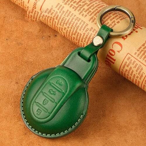 Leather Car Key Case Key Cover for BMW MINI COOPER S ONE JCW F54 F55 F56 F57 F60 CLUBMAN COUNTRYMAN
