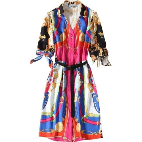 Culture quality printing New with short bow to restore ancient ways recreational dress lady s dress