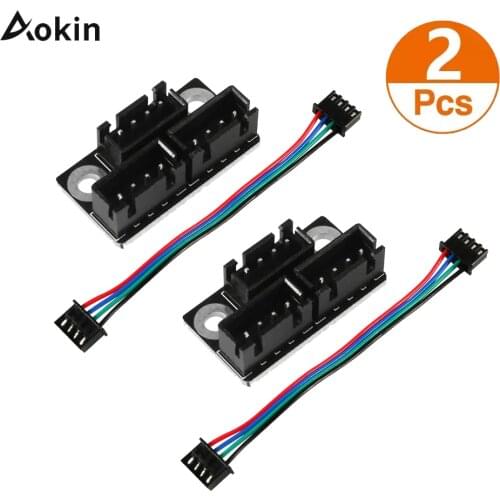 2pcs 3D Printer Stepper Motor Parallel Module with 100mm Cables for Double Z Axis Dual Z Stepping Motors Reprap Prusa Lerdge