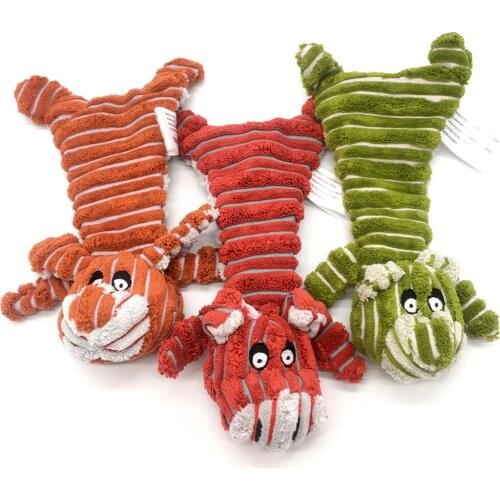 2021 New cute plush toys squeak pet wolf rabbit animal plush toy dog chew squeaky whistling involved squirrel dog toys