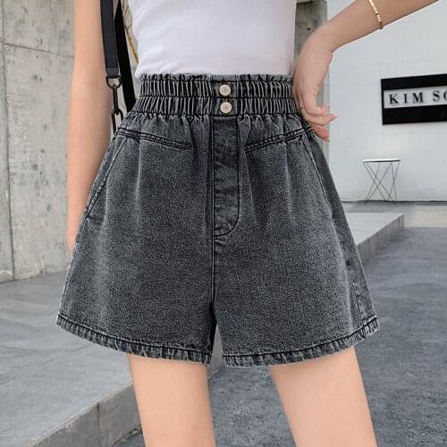 New Summer European American Style 2021 Plus-size Womens Casual A-line Womens Hot Pants Jeans Woman Jeans Woman High Waist