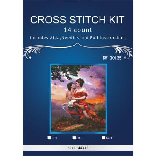 ONEROOM,Needlework,Embroidery,DIY portrait Painting,Cross stitch,kits,14ct sexy couple lover Cross-stitch,Sets For Embroide