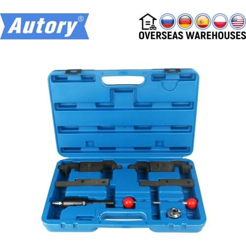 Car Engine Timing Tool Two Camshaft Gages Chain Tensioner for Porsche Cayenne Panamera V8 4.5L 4.8L V6 3.6L AUDI Q7 9678 911