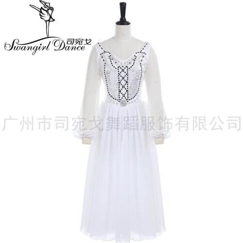 Handmade Romeo and Juliet Romantic Ballet long dress for girls comeptition professional ballet stage costumes dress LT0011