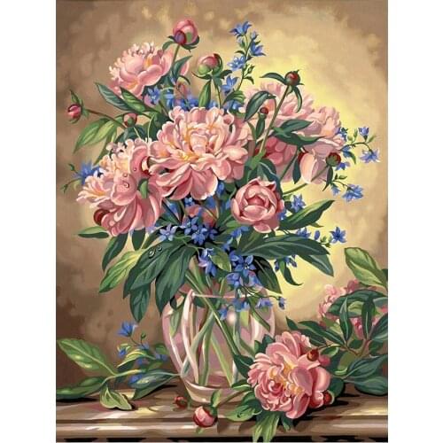 Rose Floral Diamond Painting Full Round Oil Vase Still Life New DIY Sticking Drill Cross Embroidery 5D Simple Home Decoration