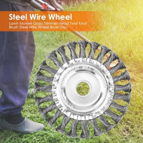 Lawn Mower Brush Cutter Disc Grass Trimmer Head Twist Knot Brush Steel Wire Wheel Weed Trimmer Head Removal Grass Tray Plate