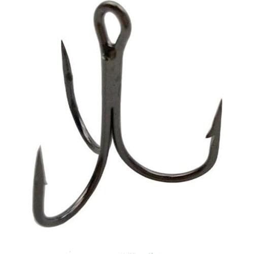 Hyaena 500pcs High Carbon Steel Sea Fishing Treble Hook 35647 For Small Round Bent Triple Hard Lure Fishing Accessories