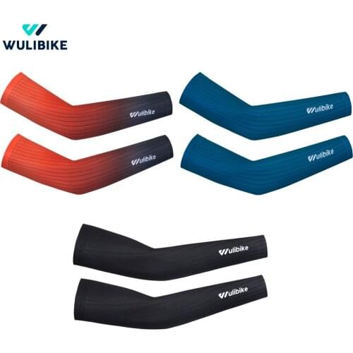 Wulibike Suncare Cycling Arm Warmers Womens Milk Silk Fabric Quick Dry Ice Arm Sleeves Mens UV Protection Arm Covers