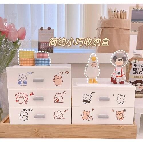 Drawer Durable Plastic Office Table Desktop Debris Cosmetic Drawer Style Holder Storage Box sale Storage Boxes Bins