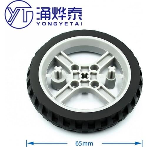 YYT 2PCS 6514 TT motor free wheel cross shaft robot smart car narrow wheel 65mm motor line patrol line