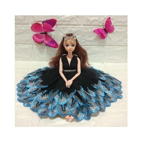 1 Meter Blue Guipure Embroidery Lace Trim Fabric DIY Sewing Garment Lace Accessories Quilting Craft 21cm Width