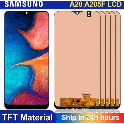 100% Tested 6.4'' For Samsung Galaxy A20 lcd Digitizer A205 SM-A205F A205FN Display Touch Screen Digitizer For Samsung A20 lcd