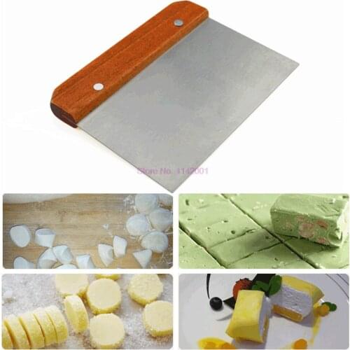 100pcs Stainless Steel Dough Cutter Metal Griddle Scraper Chopper for Bread and Pizza Scraper Baking Supplies Kitchen Tools