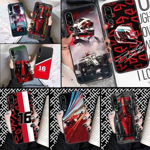 Charles Leclerc 16 F1 Phone case For Huawei P Mate P10 P20 P30 P40 10 20 Smart Z Pro Lite 2019 black tpu bumper soft Etui trend