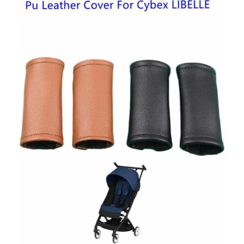 2pcs Baby Stroller Handle PU Leather Pushchair Armrest Case Protective Covers For Cybex Libelle Pram Bumper Stroller Accessories