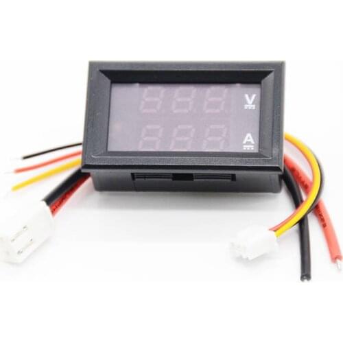 Mini Digital Voltmeter Ammeter DC 100V 10A Panel Amp Volt Voltage Current Meter Tester Detector 0.28" Dual LED Display Auto Car
