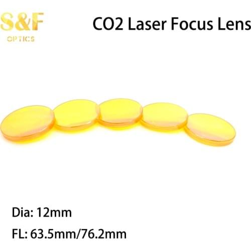 S&F Dia. 12 mm FL 63.5/76.2 mm USA CVD Znse CO2 laser Focus Lens Spherical Lens For CO2 Laser Cutting Machine Engraving Machine