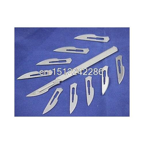 Enduring Scalpel Blades #23 + Scalpel Handle #4 Surgical Dental ENT Instruments