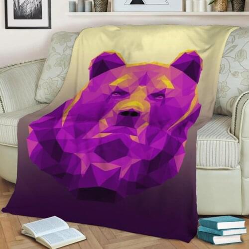 Bear Flannel Throw Blanket 3D Printed Keep Warm Sofa Child Blanket Home Decor Textiles Dream Family Gift
