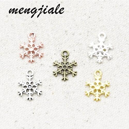 35pcs Hot Sell Christmas snowflake Charms Pendants For Diy Bracelets Jewelry Making DIY Handmade Craft