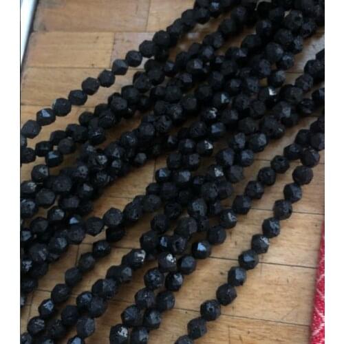 Faceted lava stone beads