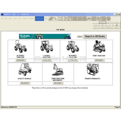 Kubota pare parts catalog 2006