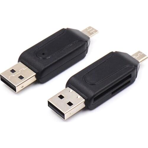 Mini Portable TF Card Reader Memory Card Reader OTG Adapter 2 In 1 USB 2.0 For PC Computer Accessories High Speed