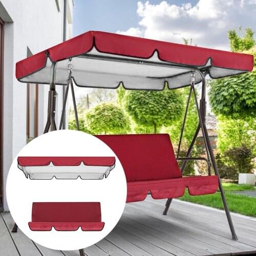 Garden Chairs Patio Swing Cover Set Waterproof UV-Resistant Swing Canopy Seat Top Cover Swing Seat Cover Universal Dust Cover