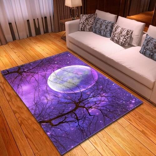 Beautiful Moon Series Psychedelic Painted Floor Mat Door Mat Anti-slip Mat Carpet Bedroom Living Room Home Decoration