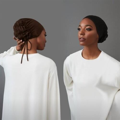 Fashion muslim stretchy jersey hijab underscarf caps soft inner hijabs women headscarf bonnet islamic turban caps