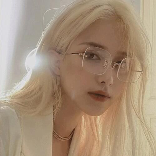 Blue Light Blocking Glasses Cute Anti Eye Strain Rimless Fashion Glasses For Reading Play Computer can CSV