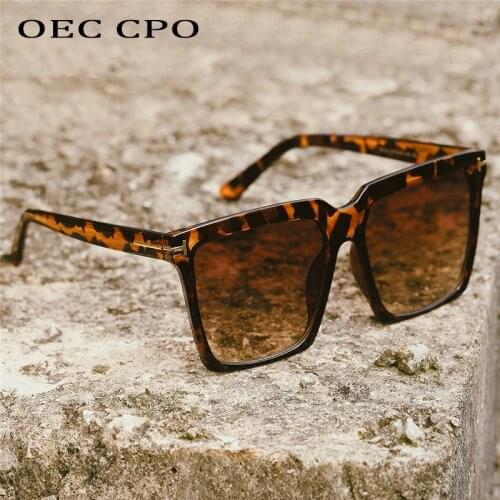 OEC CPO Oversized Square Sunglasses Women Brand Designer Fashion Shades Glasses Men Female Vintage UV400 Eyeglasses
