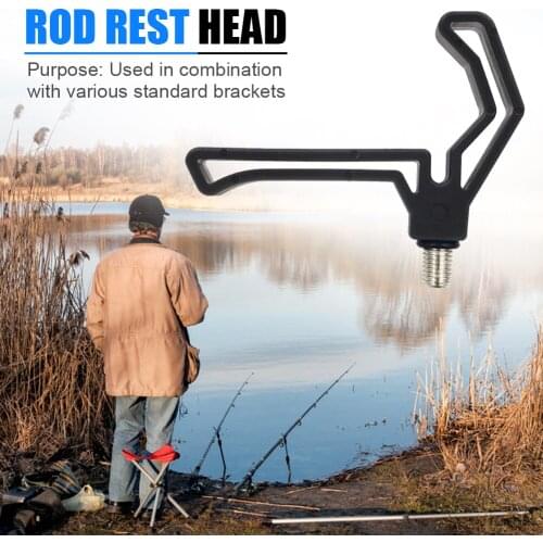 M3/8 Fishing Rod Rest Gripper Head Carp Fish Pole Holder Bracket Support Stand V Shape Fishing Tackle Accessories