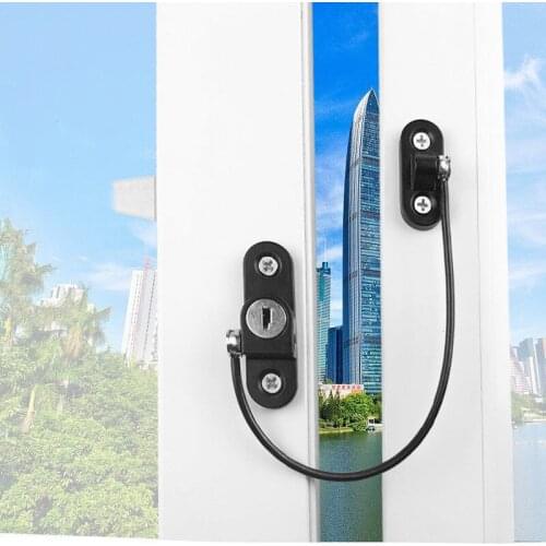 Anti-Theft Door Chain Safety Baby Window Restrictor Child Lock Zinc Alloy Sliding Door Latch Limiter Home Hardware Accessories